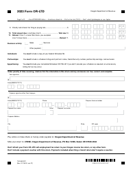 Form OR-LTD (150-560-001) Lane County Mass Transit District Self-employment Tax - Oregon, Page 2