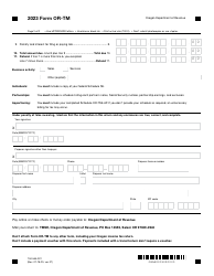 Form OR-TM (150-555-001) Tri-County Metropolitan Transportation District Self-employment Tax - Oregon, Page 2