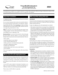 Document preview: Instructions for Form OR-LTD, 150-560-001 Lane County Mass Transit District Self-employment Tax - Oregon