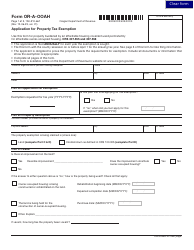 Document preview: Form OR-A-OOAH (150-310-667) Application for Property Tax Exemption - Oregon