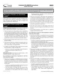 Instructions for Form 150-102-125 Schedule OR-LENDER Lender&#039;s Tax Credit - Oregon