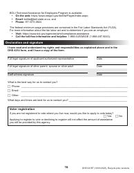 Form DHS0415F Application for Services - Oregon, Page 20