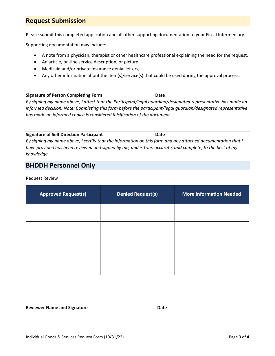 Individual Goods  Services Request Form - Draft - Rhode Island, Page 3