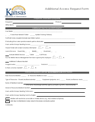 Document preview: Additional Access Request Form - Kansas