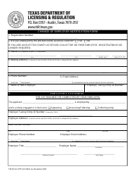 TDLR Form PTP-LIC-006-E Change of Employer Notification Form - Texas, Page 2