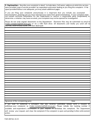 TDLR Form D007ALL Complaint Form - Texas, Page 2