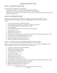 Application for America Fisheries Act (Afa) Permit: Rebuilt, Replacement, or Removed Vessel, Page 5