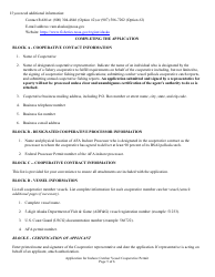 Application for American Fisheries Act (Afa) Inshore Catcher Vessel Cooperative Permit, Page 5