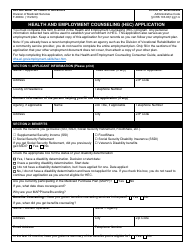 Form F-00004 Health and Employment Counseling (Hec) Application - Wisconsin