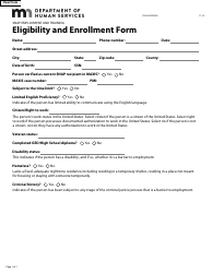 Document preview: Form DHS-8496-ENG Eligibility and Enrollment Form - Minnesota