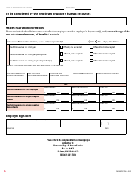 Form DHS-3539C-ENG Verification of Employer Insurance - Minnesota, Page 2
