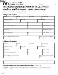 Form DHS-3164-ENG Income Withholding-Only (Non-IV-D) Services Application (For Support Order Processing) - Minnesota, Page 7