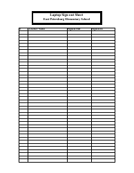 Document preview: Laptop Sign out Sheet - East Petersburg Elementary School