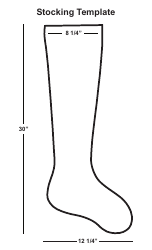 &quot;Large Christmas Stocking Template&quot;