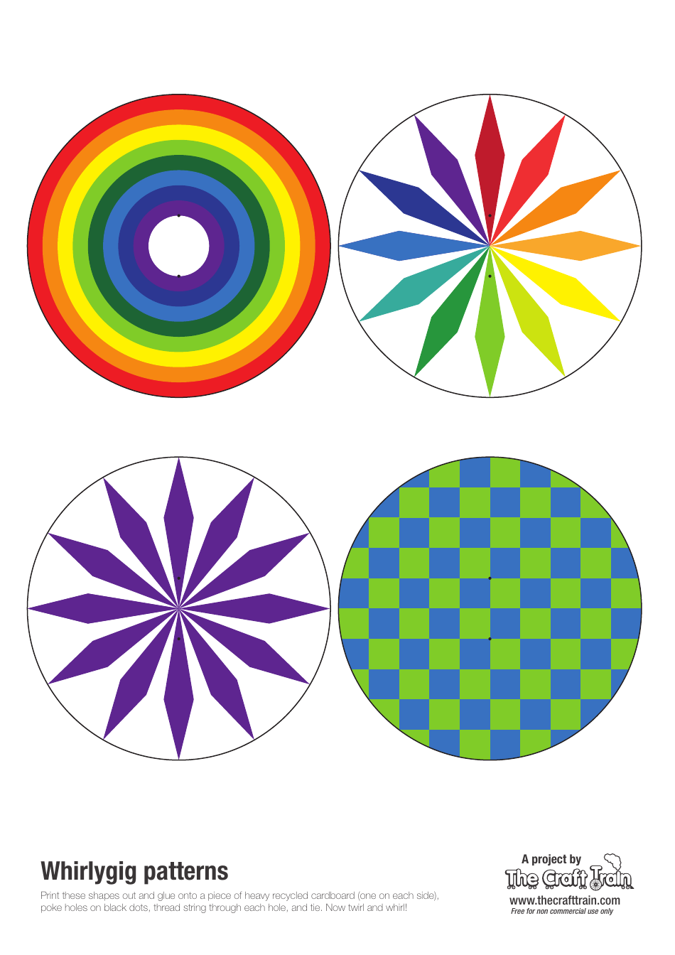 Whirlygig Templates - 4 Per Page, Page 2