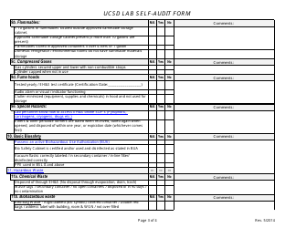 Lab Self-audit Form - University of California San Diego, Page 3