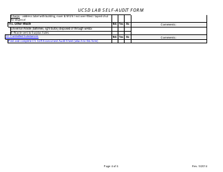 Lab Self-audit Form - University of California San Diego, Page 4