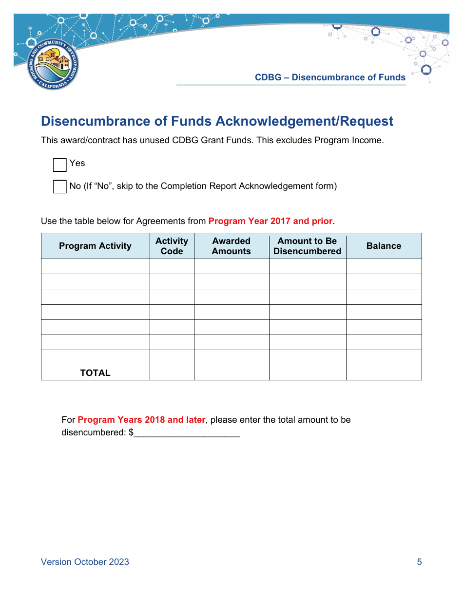 Appendix 12-1 Cdbg Combined Closeout Package - California, Page 5