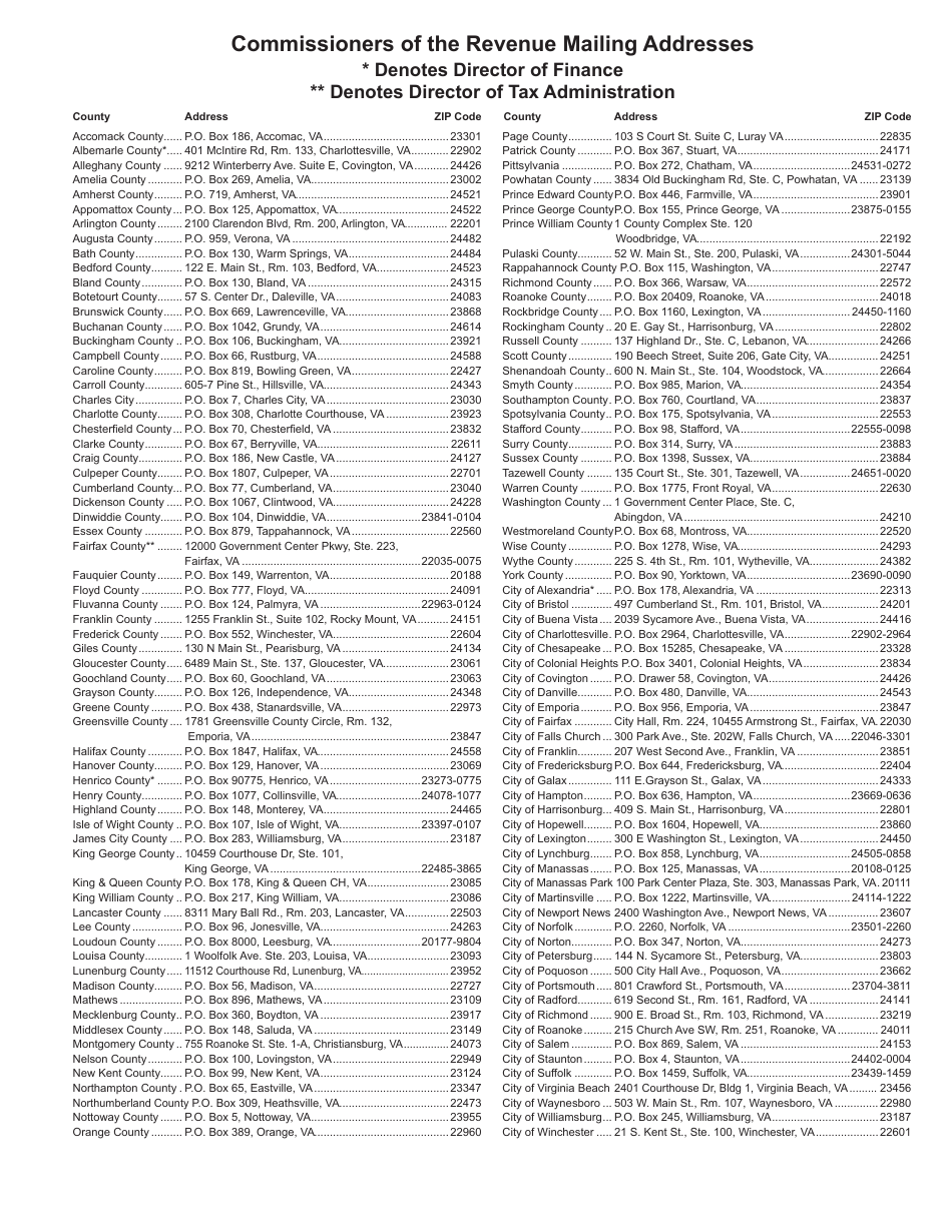 Form 64 Virginia Bank Franchise Tax Return - Virginia, Page 27