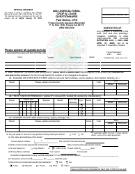 Agricultural Crop &amp; Lease Questionnaire - County of Fresno, California