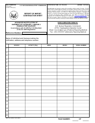 Document preview: NRC Form 830A Report of Import Continuation Sheet