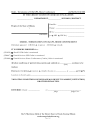 Document preview: Form CCG0165 Order - Termination of Em, Gps, Home Confinement - Cook County, Illinois