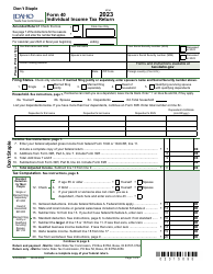 Document preview: Form 40 (EFO00089) Individual Income Tax Return - Idaho, 2023