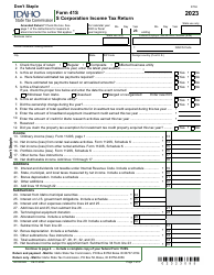 Form 41S (EFO00028) S Corporation Income Tax Return - Idaho