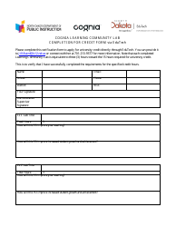 Document preview: Cognia Learning Community Lab Completion for Credit Form via Edutech - North Dakota