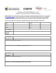 Cognia Learning Community Lab Completion for Credit Form via Edutech - North Dakota