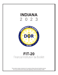 Instructions for Form FIT-20, State Form 44623 Financial Institution Tax Return - 44623, Indiana