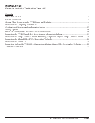 Instructions for Form FIT-20, State Form 44623 Financial Institution Tax Return - 44623, Indiana, Page 3