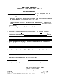 Form CIV-794 Petition for Quarantine or Isolation - Alaska, Page 4