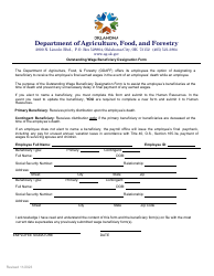 Document preview: Outstanding Wage Beneficiary Designation Form - Oklahoma
