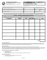 Form 103-N (State Form 23000) Information Return of Not Owned Personal Property - Indiana
