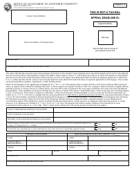 Document preview: Form 11-A (State Form 57328) Notice of Assessment of Apartment Property - Indiana