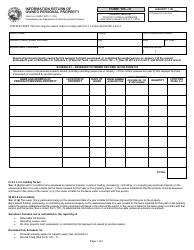 Document preview: Form 103-O (State Form 24057) Information Return of Owned Personal Property - Indiana