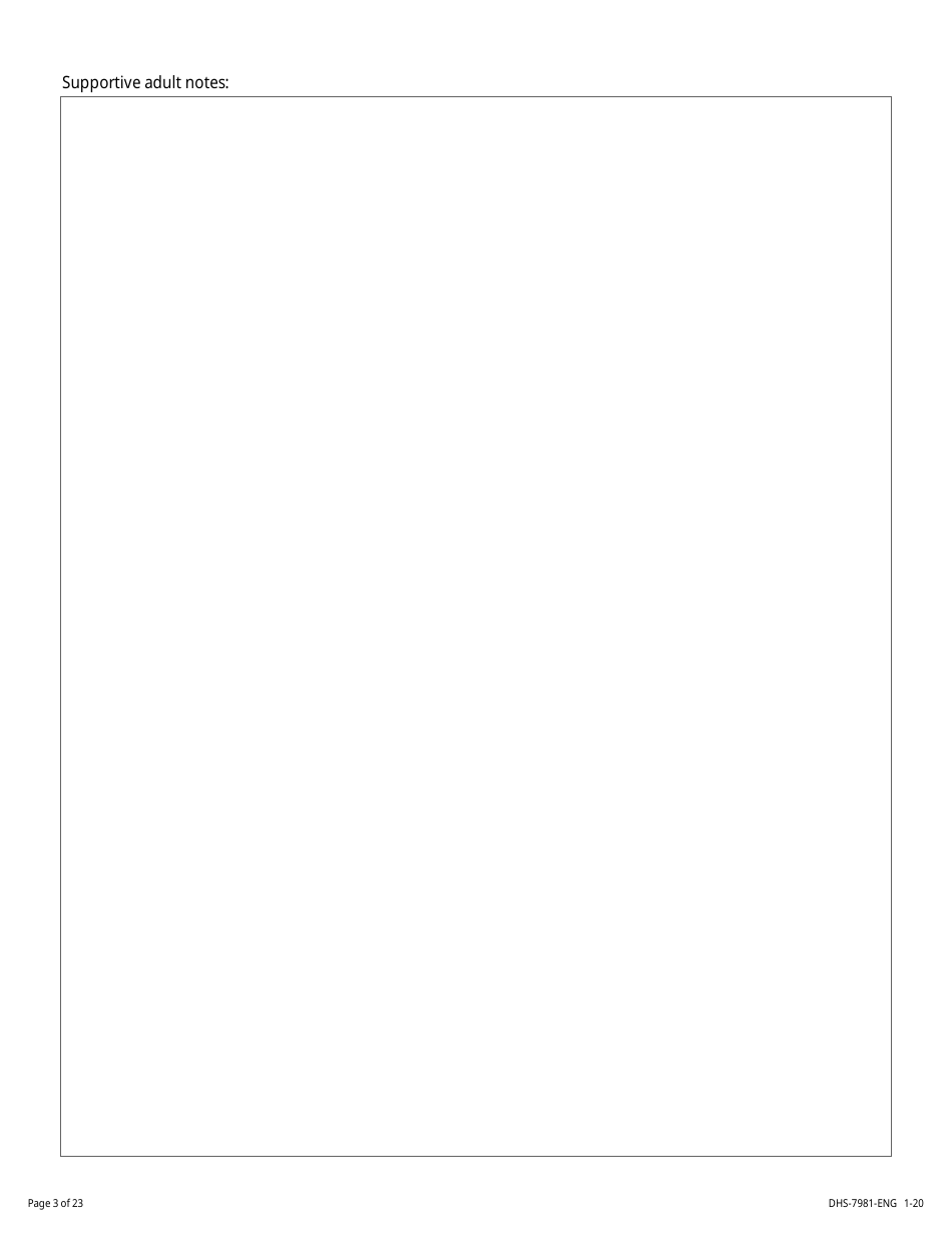 Form DHS-7981-ENG Minor Parent Assessment and Service Plan - Minnesota, Page 3