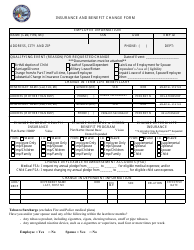 Insurance and Benefit Change Form - City of Corpus Christi, Texas