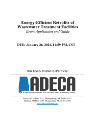 Document preview: Energy-Efficient Retrofits of Wastewater Treatment Facilities Grant Application - Alabama, 2024