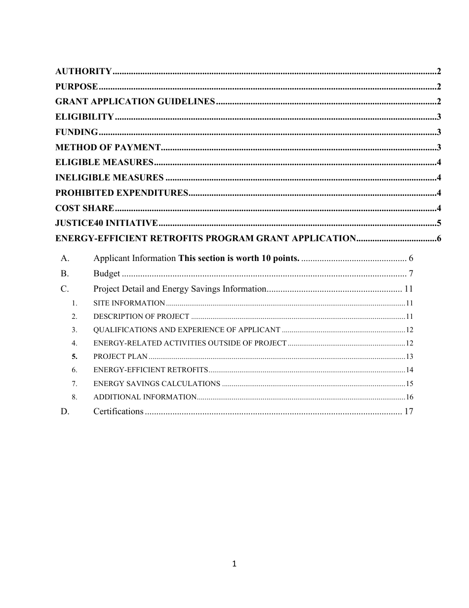 Energy-Efficient Retrofits of Wastewater Treatment Facilities Grant Application - Alabama, Page 2