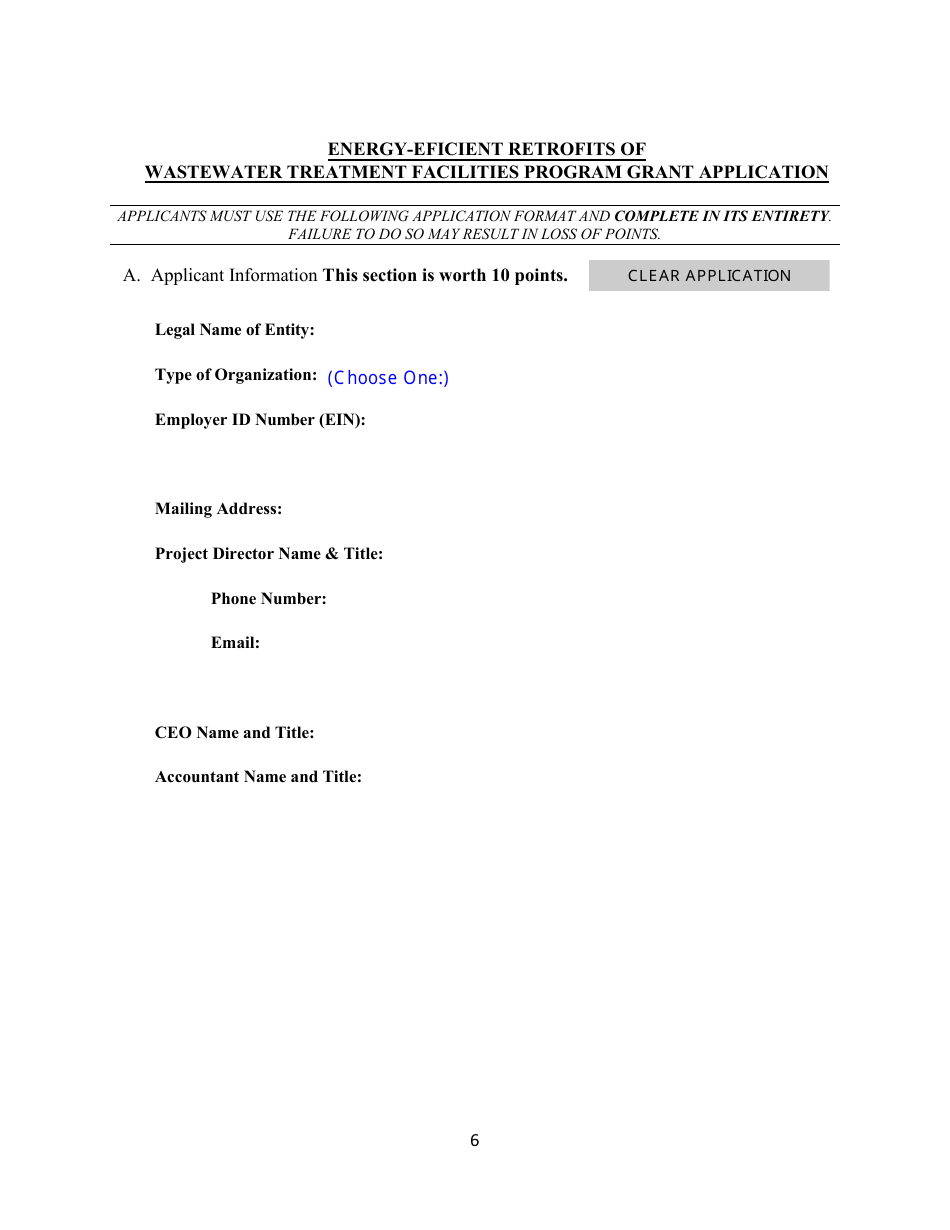 Energy-Efficient Retrofits of Wastewater Treatment Facilities Grant Application - Alabama, Page 7