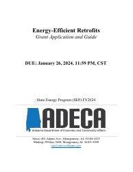 Document preview: Energy-Efficient Retrofits Grant Application - Alabama, 2024