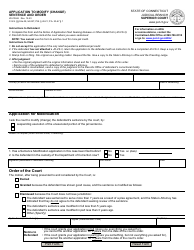Document preview: Form JD-CR-68 Application to Modify (Change) Sentence and Order - Connecticut