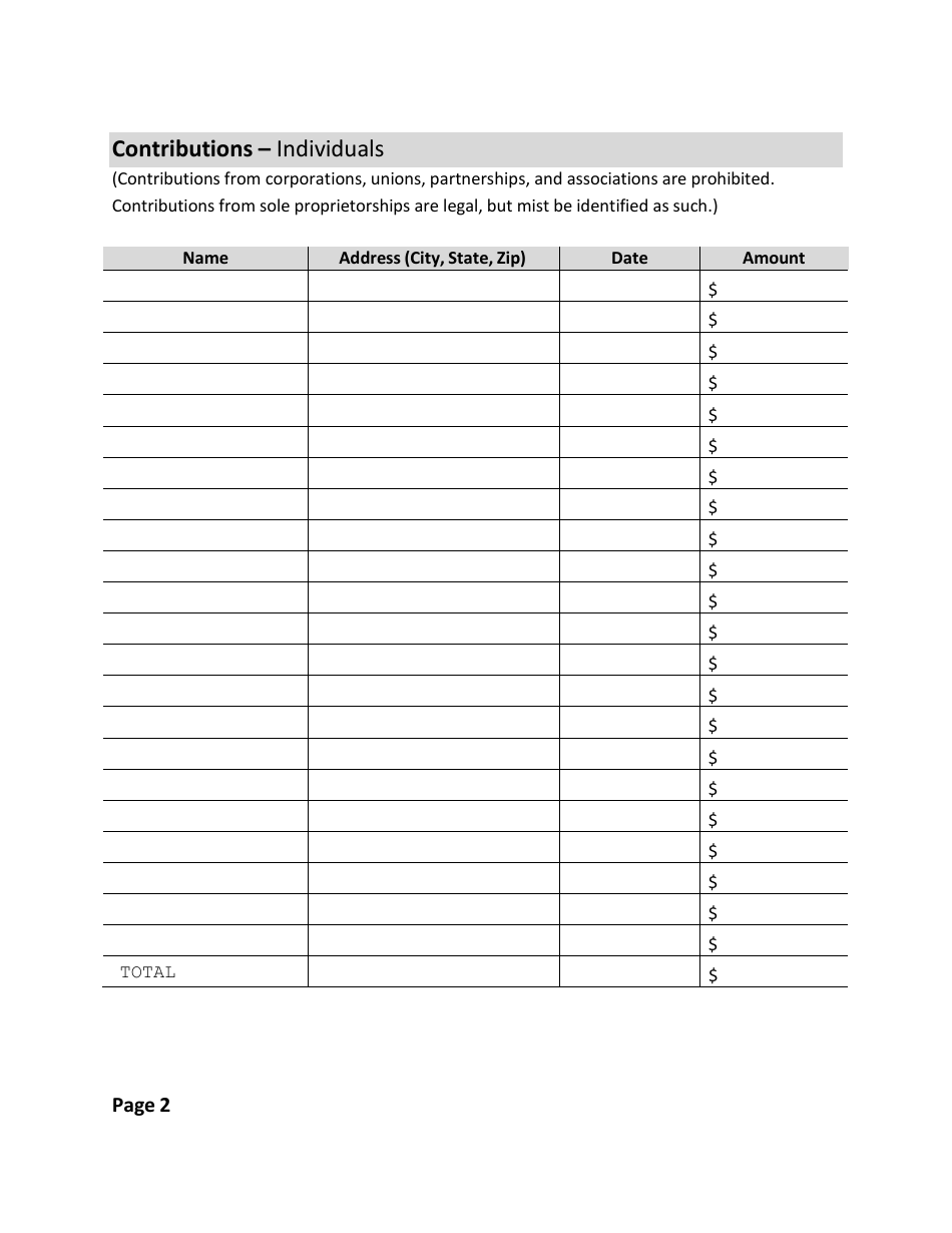 Statement of Contributions and Expenditures - Organization - Wyoming, Page 3