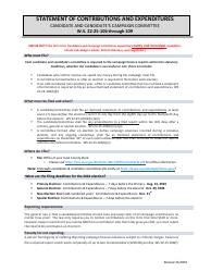 Document preview: Statement of Contributions and Expenditures - Candidate and Candidate's Campaign Committee - Wyoming, 2024