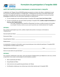 Seed Survey Participation Form - Oregon (French), Page 2