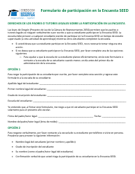 Formulario De Participacion En La Encuesta Seed - Oregon (Spanish), Page 2