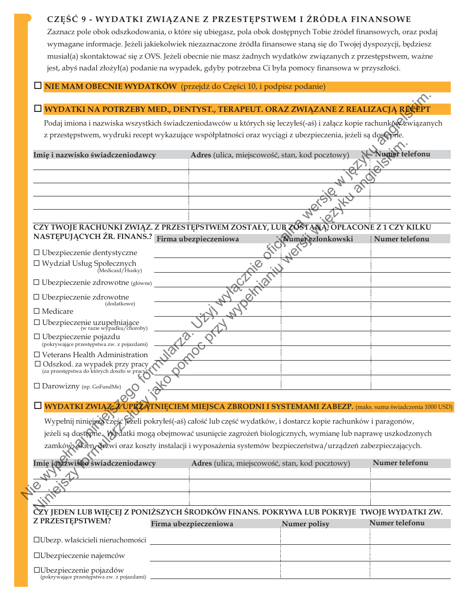 Form JD-VS-8PIP Personal Injury Compensation - Application - Connecticut (Polish), Page 4