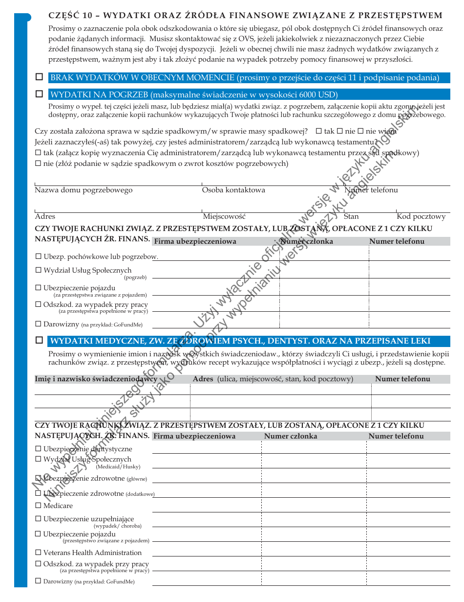 Form JD-VS-8SBP Survivor Benefits - Application - Connecticut (Polish), Page 4